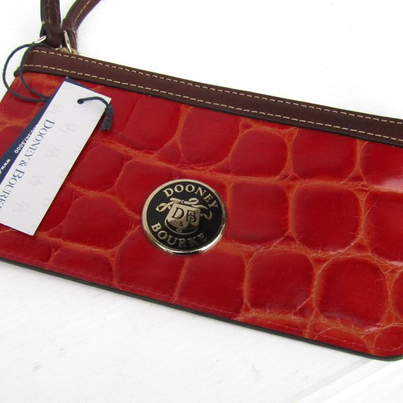 Dooney & Bourke Handbags - Dooney & Bourke Wallet Purse Red Crocodile Leather